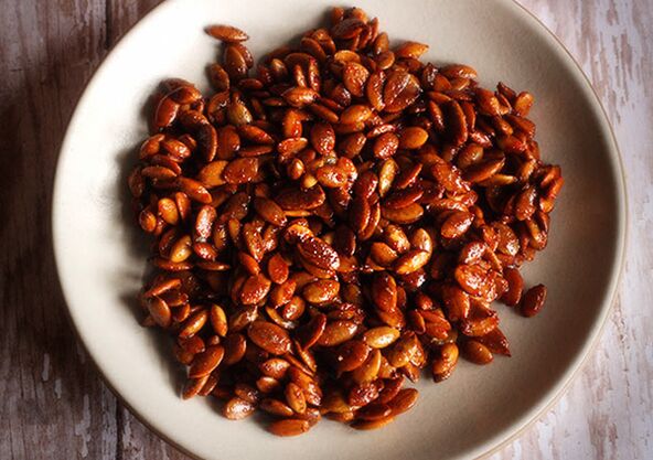 Graines de citrouille au miel contre les parasites.